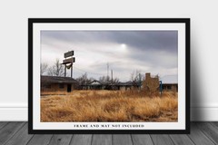 Abandoned Motel Photography Print: Texas Panhandle Route 66 Roadside Photo