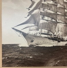 Original ’40 MORRIS ROSENFELD Sea Cloud Sailboat at FULL MAST SIGNED Photograph