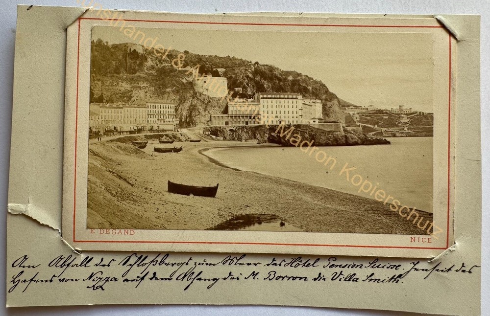 orig. CDV Photo France Nice Photo Degand Vintage Print Tirage Album Circa 1870