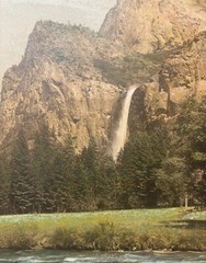 Antique ‘Gates of YOSEMITE El Capitan’ Hand Colored MAMMOTH ALBUMEN Photograph