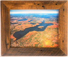 Squirrel Lake, Minocqua Wisconsin, Oneida County, Aerial Photo. Frame Optional.
