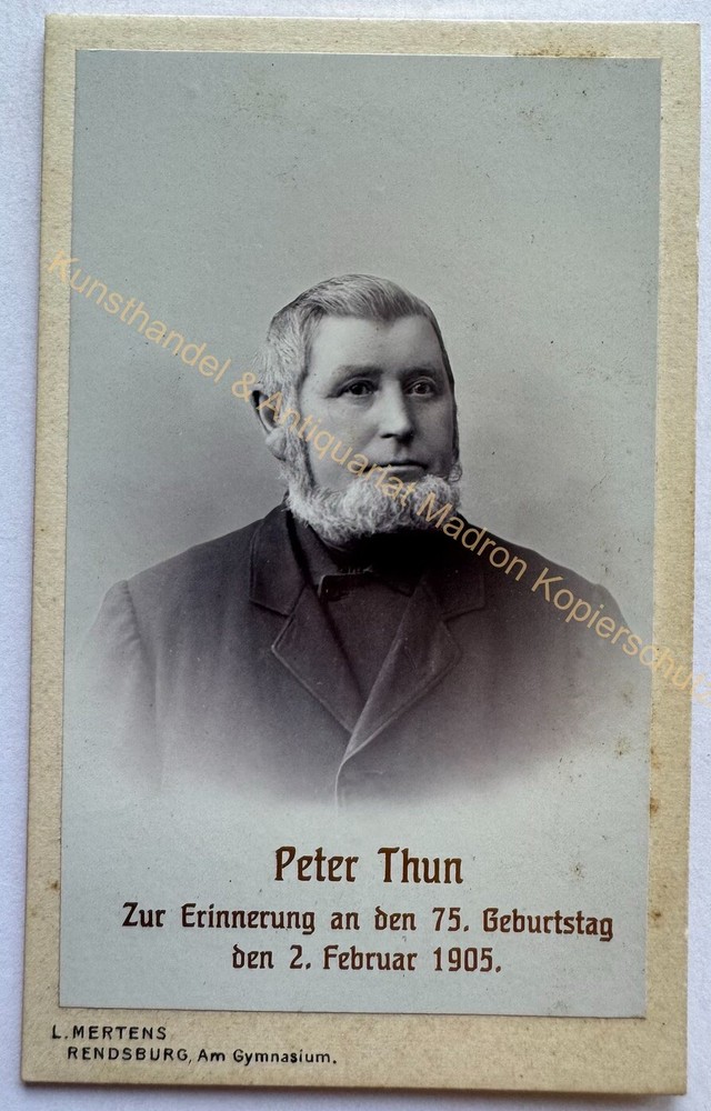 orig. CDV photo photography picture old Mr. Mann fashion around 1905 Rendsburg Thun Peter