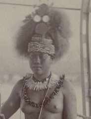 14x9cm orig photo 1905 German colony Samoa King Mataafa with daughter photo