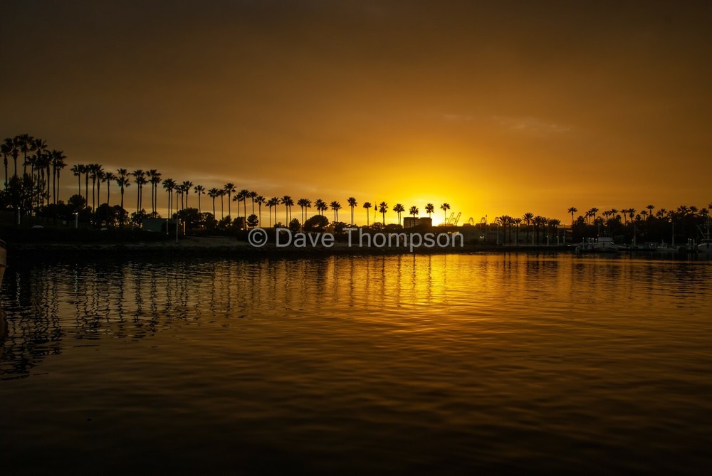 Long beach Harbor at Sunset (II) Fine Art Print – unframed