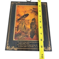 Inspirational Bird Art Plaque with Gold Accents