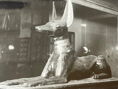 Original Signed Vintage Photo 1950s Egypt Statue Egyptology Art Print