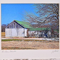 SCHELL Original Vintage Signed Long Island NY Barn Landscape Portrait Photograph