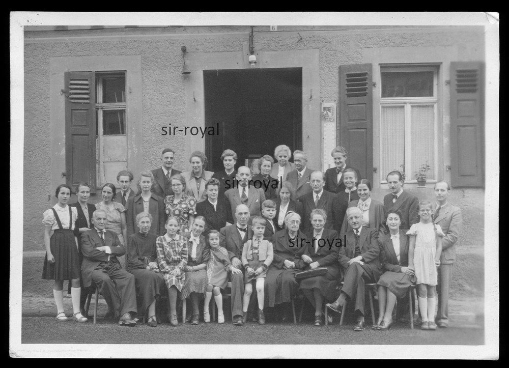 Murrhardt 1949 – Family Day Schrag Group Photo – 1940s – Photo Postcard 15x11cm