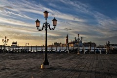 Sunrise over Venice Gondolas, Italy serenity Tranquil like Rick steves travel