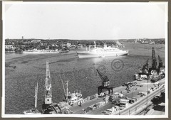 Photo Sweden Stockholm Port Ship Passenger Steamer Quay 1950s