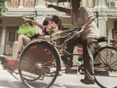 BUDAKLI Penang Beca Trishaw Limited Edition Canvas Photograph 1/3 Framed