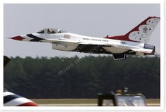 USAF Air Force Thunderbirds F-16 Solo Take Off Silver Halide Photo