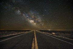 Night Sky Photography Print – Picture of Milky Way Over Road in Arizona