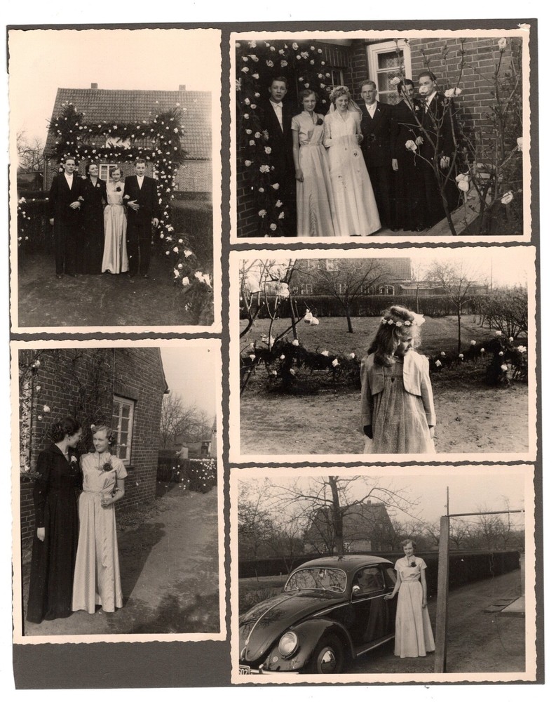 10 Vintage Wedding Photos VW Beetle Wedding Early 1950s Bride Groom