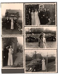 10 Vintage Wedding Photos VW Beetle Wedding Early 1950s Bride Groom