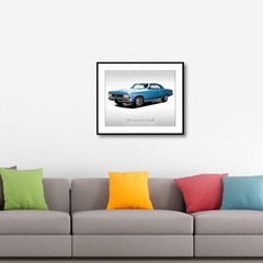 Classic Cars – 1966 Chevy Chevelle in Mist Blue – Muscle Car – Print