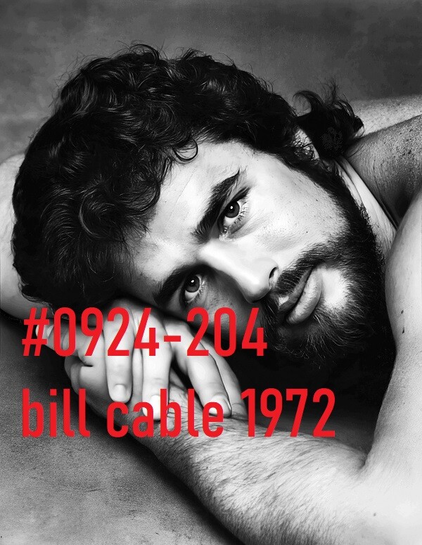 VINTAGE MALE PORTRAIT #0924-204 -0623-534-bill cable 1972 -free shipping in usa