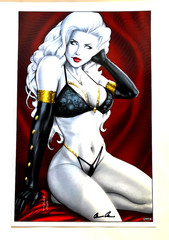 LADY DEATH EXCLUSIVE COFFIN SIGNED LIMITED EDITION ART PRINT COA NM+