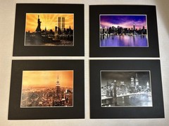 Lot Of 4 Matted Photo Prints Of NYC New York City Skyline 8×10