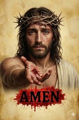jesus christ wall art 8*10 religious christian faith god home decor print jesus