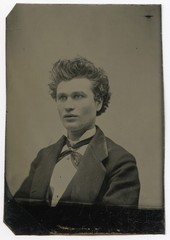 Exceptional original tintype: dapper young man, gay interest c. 1860-80