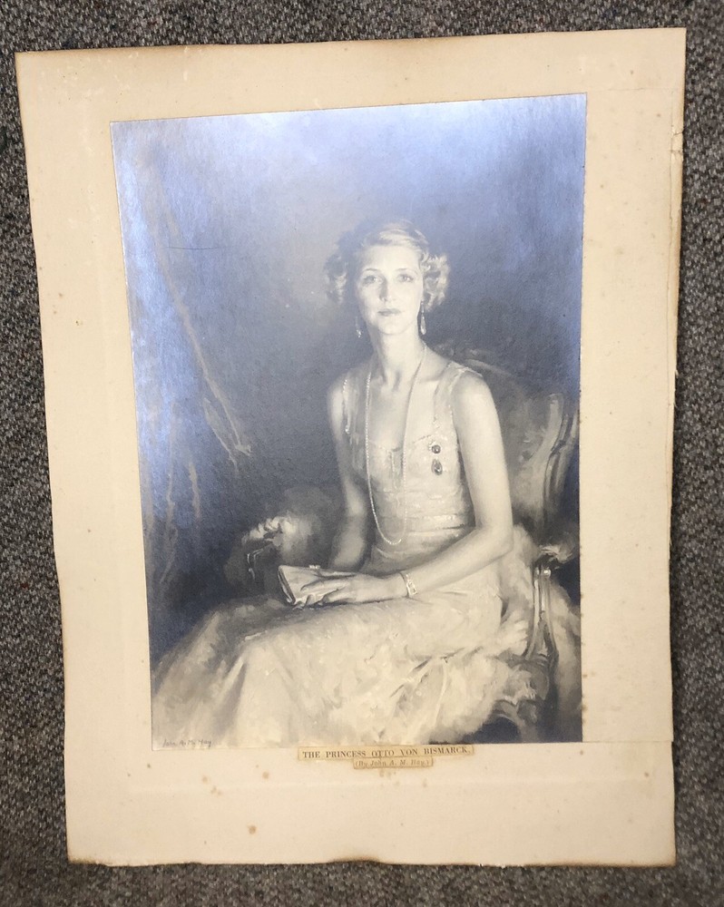THE PRINCESS OTTO VON BISMARCK PHOTOGRAPH PRINT OF PAINTING BY JOHN A.M. HAY