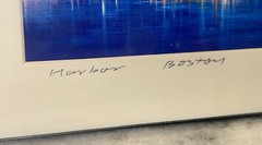 2017 Signed Fei Yang Boston Harbor Photo Photograph (5.5×7.25) 8”T 10”W Matted