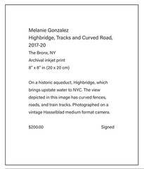 Highbridge, Tracks & Curved Road, The Bronx, NY, 8 x 8in Art Photo by Mel Gonz