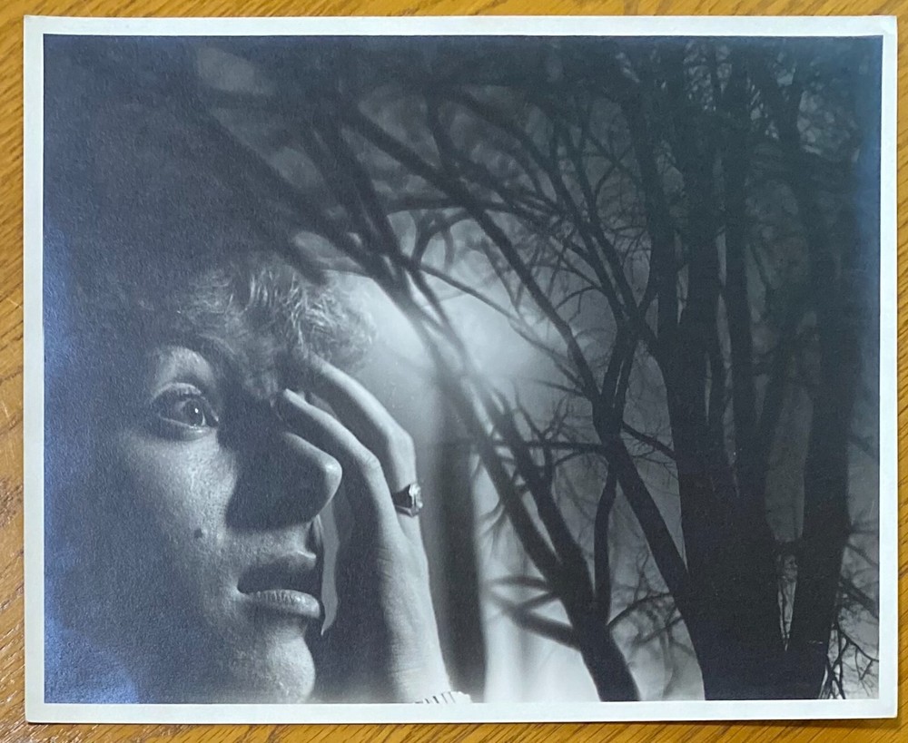 Original Vintage Silver Modernist Photograph By Richard Semar of Woman & Trees