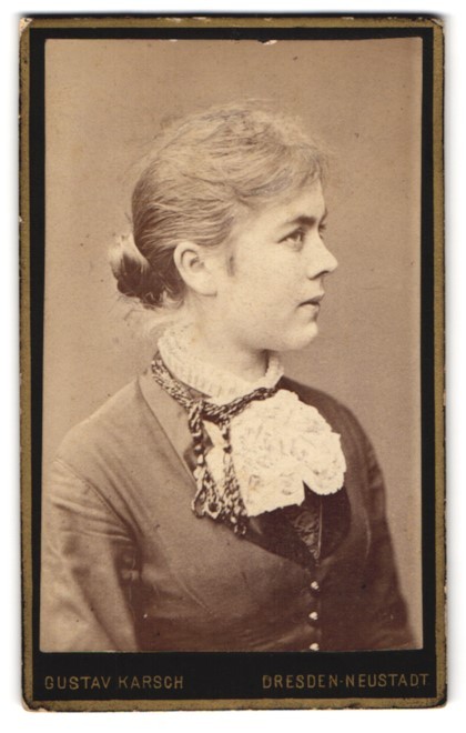 Photograph Gustav Karsch, Dresden-Neustadt, Grosse Meissener Str. 17, Young Dam