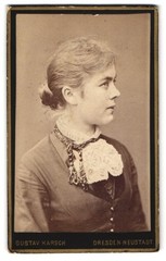 Photograph Gustav Karsch, Dresden-Neustadt, Grosse Meissener Str. 17, Young Dam
