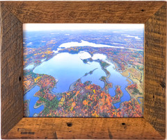 Crooked Lake, Burnett Co, Danbury, Wisc. Overhead Airplane Photo. Frame Optional
