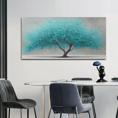 Tree of Life Wall Art for Living Room Bedroom Teal Blue Nature Print Picture …