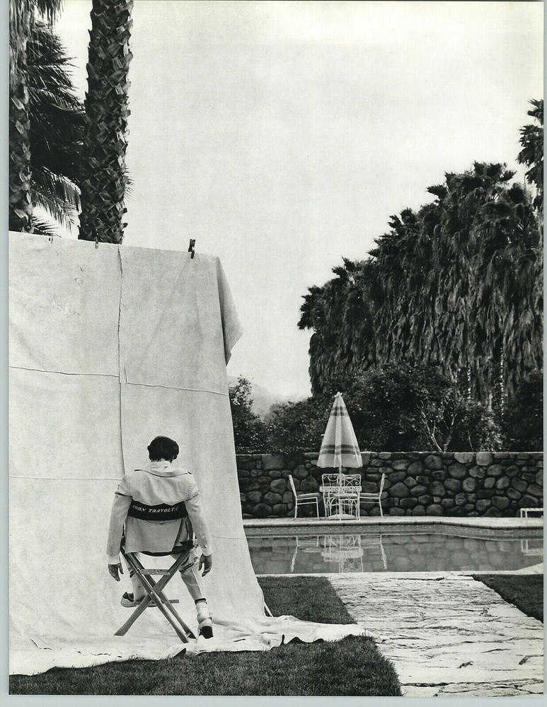 1985 1988 Herb Ritts John Travolta Director’s Chair Portrait Art Photo 16X20