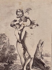 Curiosa Albumen Photograph Engraving François Boucher A. Calavas Paris 1875