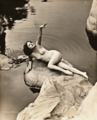 1927 Original EDWIN BOWER HESSER Art Deco Female Nude Woman Silver Gelatin Photo