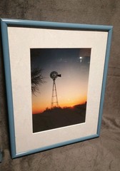 2 Windmill Landscape Photography Framed Sunrise & Sunset Rural/Farm/Country 8×10