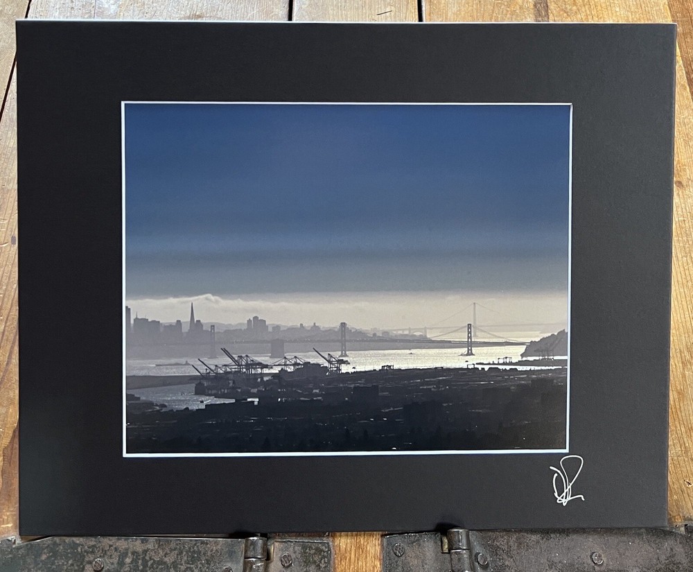 San Francisco, the Port of Oakland + Bridges Matted Fine Art Photographic Print