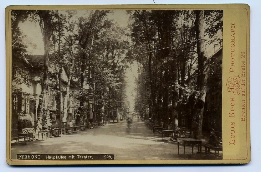 Pyrmont Main Avenue with Theatre Old Large Photo on Cardboard by Louis Koch