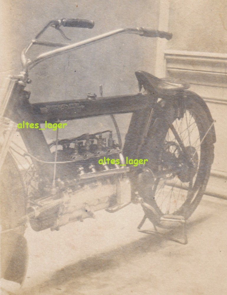Original photo postcard motorcycle Pierce arrow four USA-Harley Indian FN BMW DKW [3620