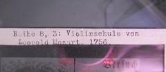 Mozart Leopold Violin School 1756 Old Glass Picture 8.5 x 10 cm