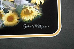 Sunflowers Double matted and framed Size 11 x 14 Original photography Giclee