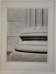 TEXTURE PILLAR LARGE ORIGINAL SIGNED ART PHOTO B&W STETTNER VTG MATTE NJ CAMERA