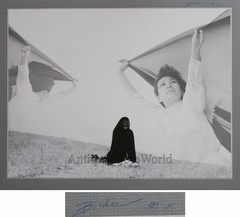 Dancing woman on field art photo montage