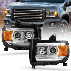 – for 2015-2022 GMC Canyon Chrome Housing LED DRL Projector Headlights Headlamps
