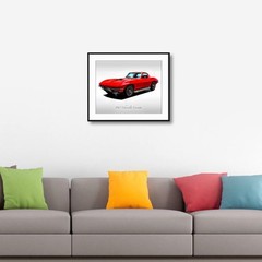 Classic Cars – 1967 Chevrolet Corvette Rally Red – Print