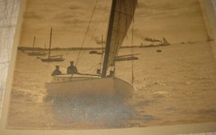 Antique WILLARD B JACKSON School ‘Elizabeth’ Crosby SAILBOAT Cape Cod PHOTOGRAPH