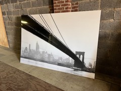 Brooklyn Bridge Plexi-Mount Black And White Photograph 87 X 58 1/2 Inches