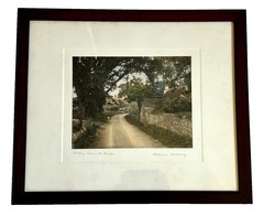 Large Rare Wallace Nutting w/Dog «Patti’s Favorite Walk» Hand Colored Photo