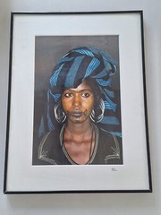 Art Photography, Framed Africa Woman Painting